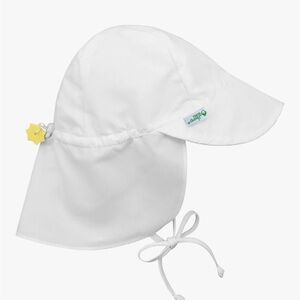 Kids White Sun Hat with Yellow Star Accent